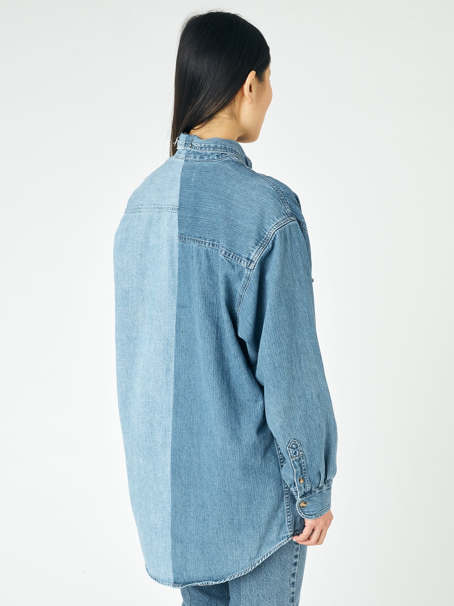 Classic Denim Shirt Mid Light Blue - Image 8