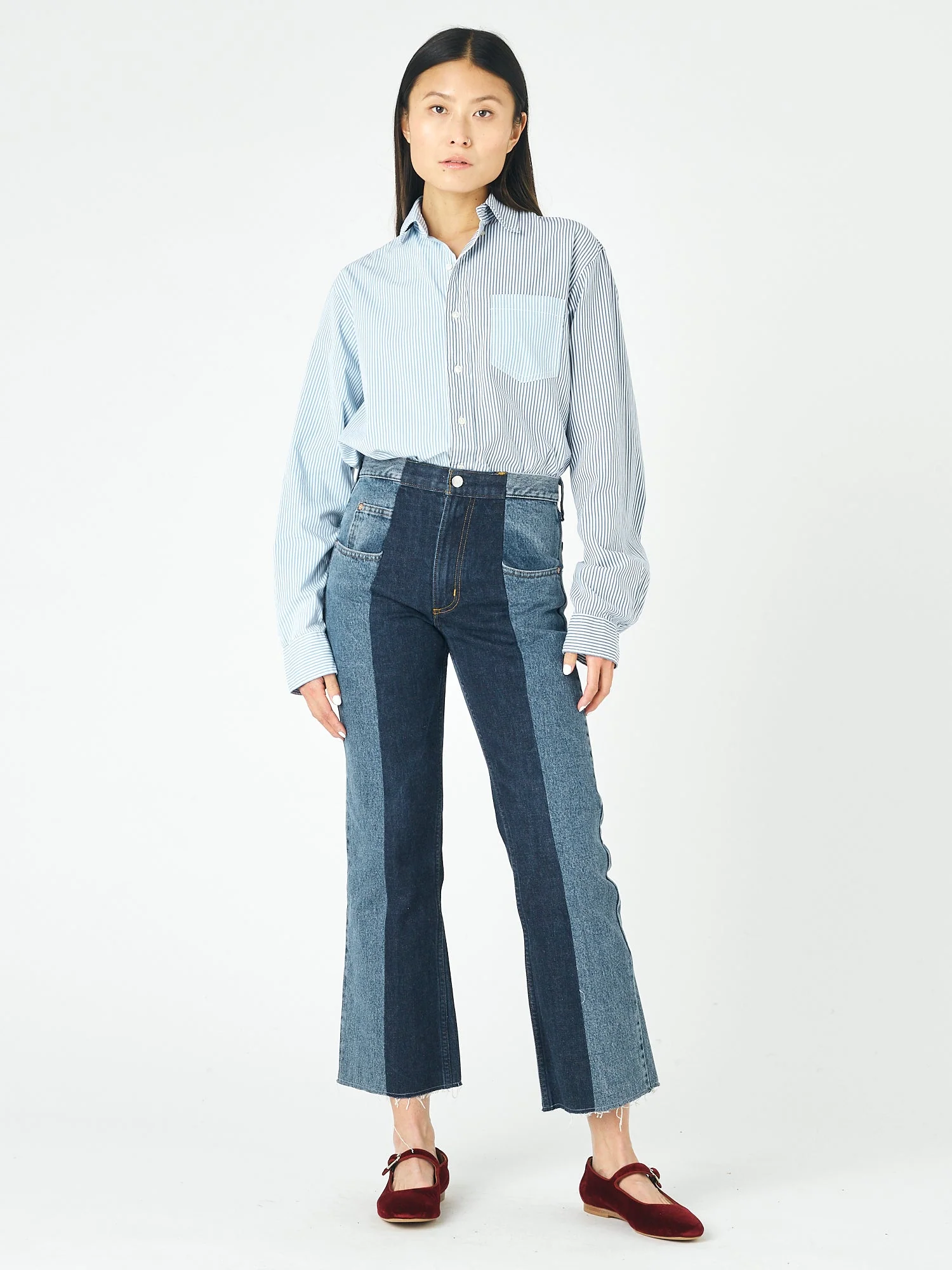 Flare Jean Mid/Dark Blue - Image 3